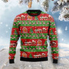 FUNSTUFFPRINT Flamingo Snow Ugly Christmas Sweater For Men & Women Ugly Sweater