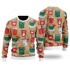 FUNSTUFFPRINT Eat Drink Be Tacky Holiday - Ugly Christmas Sweater For Women & Men, Coffer Lover Gift  Ugly Sweater
