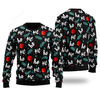 FUNSTUFFPRINT Funny Santa Laughing Merry Christmas Ugly Christmas Sweater For Men & Women Adult Ugly Sweater