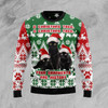 FUNSTUFFPRINT Black Cat Oh Christmas Tree Ugly Christmas Sweater Ugly Sweater