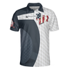 Golf Swing American Flag Polo Shirt, Golf Ball Texture Polo Shirt, Patriotic Golf Shirt For Men, Cool Gift For Golfers