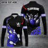 FUNSTUFFPRINT Bowling And Breaking Pins Multicolor Option Customized Name Long Sleeve 3D Shirt
