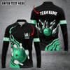 FUNSTUFFPRINT Bowling And Breaking Pins Multicolor Option Customized Name Long Sleeve 3D Shirt