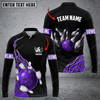 FUNSTUFFPRINT Bowling And Breaking Pins Multicolor Option Customized Name Long Sleeve 3D Shirt