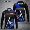 FUNSTUFFPRINT  Bowling And Pins Spinning Multicolor Option, Customized Name Long Sleeve 3D Shirt