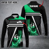 FUNSTUFFPRINT  Bowling And Pins Spinning Multicolor Option, Customized Name Long Sleeve 3D Shirt