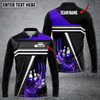 FUNSTUFFPRINT  Bowling And Pins Spinning Multicolor Option, Customized Name Long Sleeve 3D Shirt