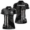 Custom Personalized Us Flag Hive Pattern Darts Polo Shirt Patriotic Darts Jersey For Women