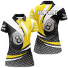Custom Personalized 8 Ball Billiard Yellow Version 3D Polo Shirts For Women Best Custom Gifts For Pooler