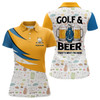 Custom Golf & Beer That's Why I'm Here Golf Icons Seamless Polo Shirts Cool Golf Shirts For Women