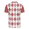 Red Argyle Pattern Skeleton Golfer Men Polo Shirt, King Of The Golf Course Golf Polo Shirt, Best Golf Shirt For Male