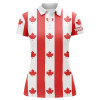 Custom Canadian Flag Patriotic Womens Golf Polo Shirts Custom Canada Golf Shirts For Women, Ladies Golf Top