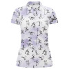 Custom Blue Stick Figures Playing Golf Seamless Polo Shirt Custom Golf Shirts For Women Golf Gifts