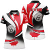 Custom Personalized 8 Ball Pool Canada Flag Version Billiard Shirts For Women, Patriotic Billiard Jerseys