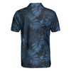 Black And Navy Blue Tropical Pattern Golf Player Polo Shirt, Golfing American Flag Polo Shirt- Best Golf Shirt For Men, Golfer