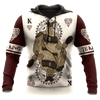 FUNSTUFFPRINT  New Zealand Maori King Te Kingi Card  3D Hoodie and Zip Hoodie