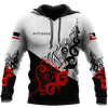 FUNSTUFFPRINT New Zealand Aotearoa Maori Fern Pattern  3D Hoodie and Zip Hoodie