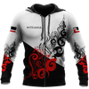 FUNSTUFFPRINT New Zealand Aotearoa Maori Fern Pattern  3D Hoodie and Zip Hoodie