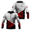 FUNSTUFFPRINT New Zealand Aotearoa Maori Fern Pattern  3D Hoodie and Zip Hoodie