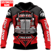 FUNSTUFFPRINT Personalized Trucker Hoodie NHBM 3D Hoodie and Zip Hoodie