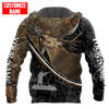 FUNSTUFFPRINT Personalized Deer Hunting Hoodie MHBM 3D Hoodie and Zip Hoodie