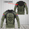FUNSTUFFPRINT Customize Croatia Black Coat Of Arms 3D Hoodie and Zip Hoodie