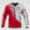 FUNSTUFFPRINT Custom Name Poland Hoodie Poland Flag Wing   3D Hoodie and Zip Hoodie