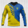 FUNSTUFFPRINT Custom Name Ukraine Hoodie Ukraine Flag Wing  3D Hoodie and Zip Hoodie