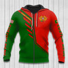 FUNSTUFFPRINT Custom Name Portugal Hoodie Portugal Flag Wing   3D Hoodie and Zip Hoodie