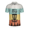 Don't Hit The Happy Little Trees Disc Golf Polo Shirt, Colorful Disc Golf Shirt For Men, Cool Golf Gift Idea For Golfers