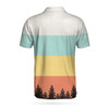 Don't Hit The Happy Little Trees Disc Golf Polo Shirt, Colorful Disc Golf Shirt For Men, Cool Golf Gift Idea For Golfers