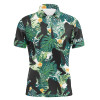 Custom Funny Bigfoot Golf Men Polo Shirt, Custom Name Green Tropical Leaves Apparel - Personalized Sports Gifts For Golf Lover, Male, Husband, Boyfriend
