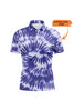 Custom Golf Men Polo Shirt - Custom Name Violet Purple Tie Dye Background Apparel - Personalized Gift For Golf Lover, Male, Husband, Team Golf