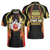 Bowling Men Polo Shirt - Flame Tenpin Bowling Polo Shirt For Men - Perfect Gift For Friend, Family, Bowling Lover