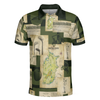Custom Vintage Golf Art All Over Print Polo Shirt, Vintage Golf Map And Sketch Polo Shirt, Best Golf Shirt - Perfect Gift For Men