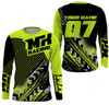FUNSTUFFPRINT Custom MX Racing Jersey, Personalized Motocross Green Dirt Bike Riders Off-road Motorcycle 3D LONG SLEEVE SHIRT