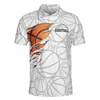 Basketball Player Men Polo Shirt, White Basketball Patten Polo Shirt Design, Best Basketball Shirt For Basketball Players, Gift For Basketball Lovers