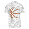 Basketball Player Men Polo Shirt, White Basketball Patten Polo Shirt Design, Best Basketball Shirt For Basketball Players, Gift For Basketball Lovers