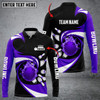 FUNSTUFFPRINT  Bowling Ball And Pins Vortex Pattern Multicolor Option, Customized Name Long Sleeve 3D Shirt