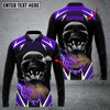 FUNSTUFFPRINT Bowling And Pins Lightning Into Skull Multicolor Option, Customized Name Long Sleeve 3D Shirt