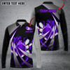 FUNSTUFFPRINT Flame Bowling And Pins Tornado Pattern Multicolor Option Customized Name Long Sleeve 3D Shirt