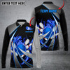 FUNSTUFFPRINT Flame Bowling And Pins Tornado Pattern Multicolor Option Customized Name Long Sleeve 3D Shirt