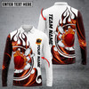 FUNSTUFFPRINT Fire Blaster Bowling And Pins Multicolor Option, Customized Name Long Sleeve 3D Shirt