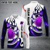 FUNSTUFFPRINT Fire Blaster Bowling And Pins Multicolor Option, Customized Name Long Sleeve 3D Shirt