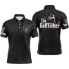Custom Golf Men Polo Shirt - Custom Name Black Golf Ball Pattern Apparel - Personalized Gift For Golf Lover, Team, Golfer, Patriotic - The Golf Father