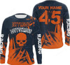 FUNSTUFFPRINT Custom Extreme Motocross Skull Jersey Cool Dirt Bike  Women Motorcycle Racing 3D LONG SLEEVE SHIRT