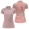 Custom Some Grandmas Knit Real Grandmas Play Golf Women Polo Shirt, Leopard Print Pink Golf Shirt