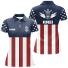Custom American Flag Golf Course Disc Golf Polo Shirts Custom Patriotic Disc Golf Shirts For Women