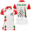 Custom Funny Christmas Billiard Custom Name Women Polo Shirts Best Christmas Shirts For Billiard Player