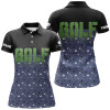 Custom Black And Navy Womens Golf Polo Shirts Custom Funny Golf Shirt For Ladies Skull Golfing Gifts